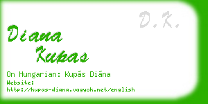 diana kupas business card